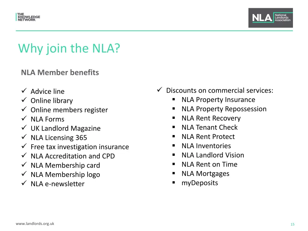 why join the nla