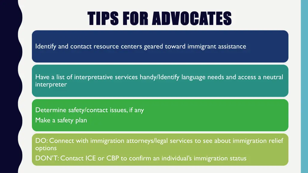 tips for advocates tips for advocates