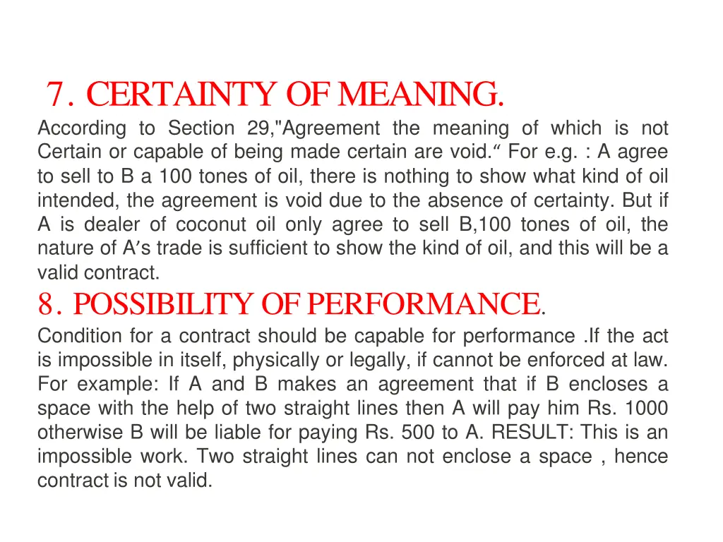 7 certainty of meaning according to section