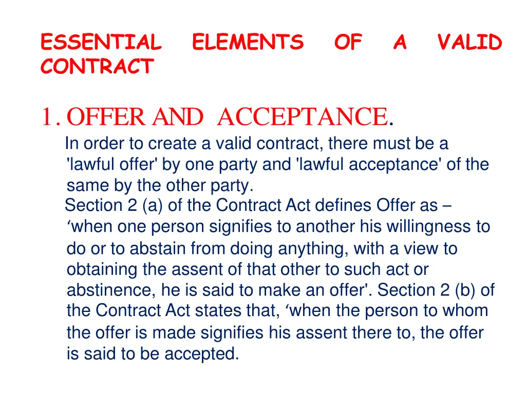 essential contract