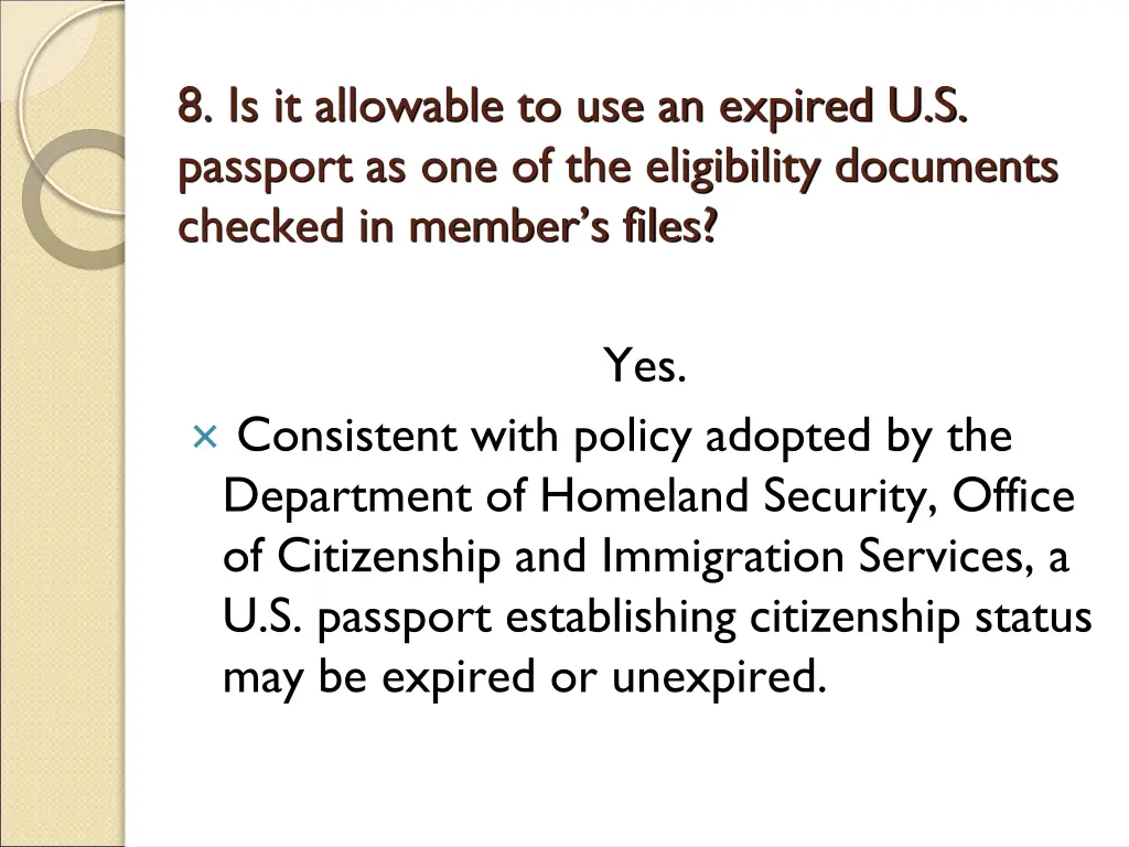 8 is it allowable to use an expired u s passport