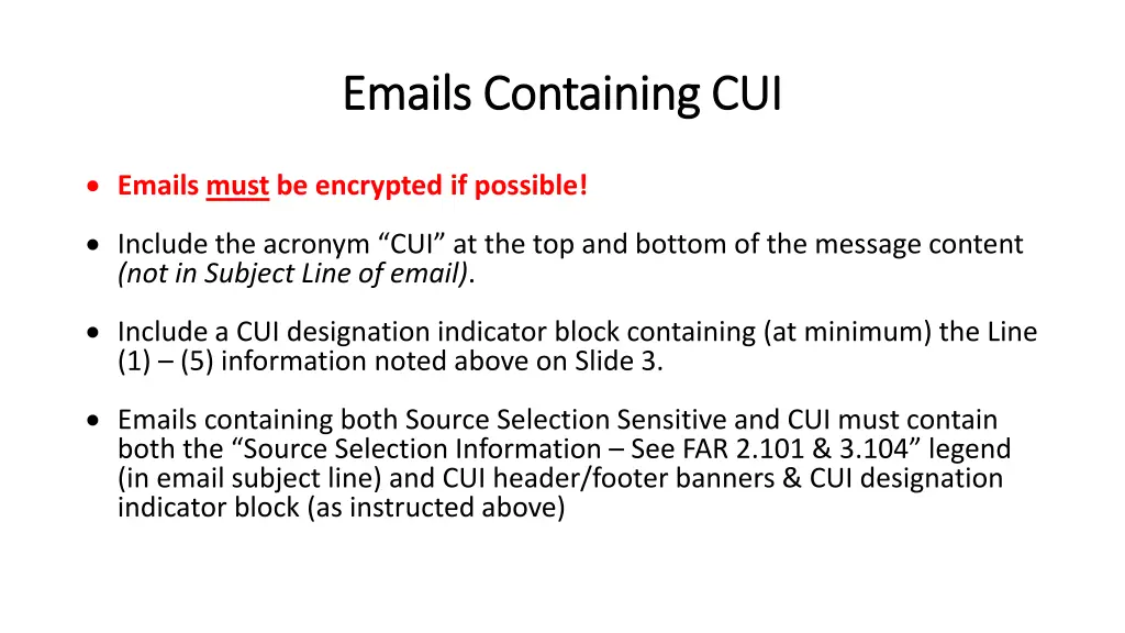 emails containing cui emails containing cui