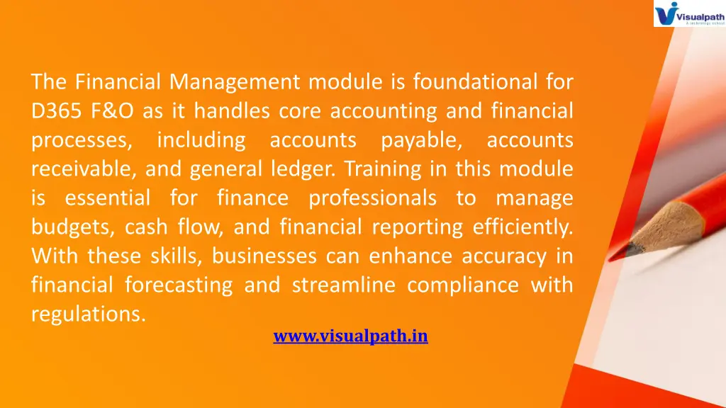 the financial management module is foundational