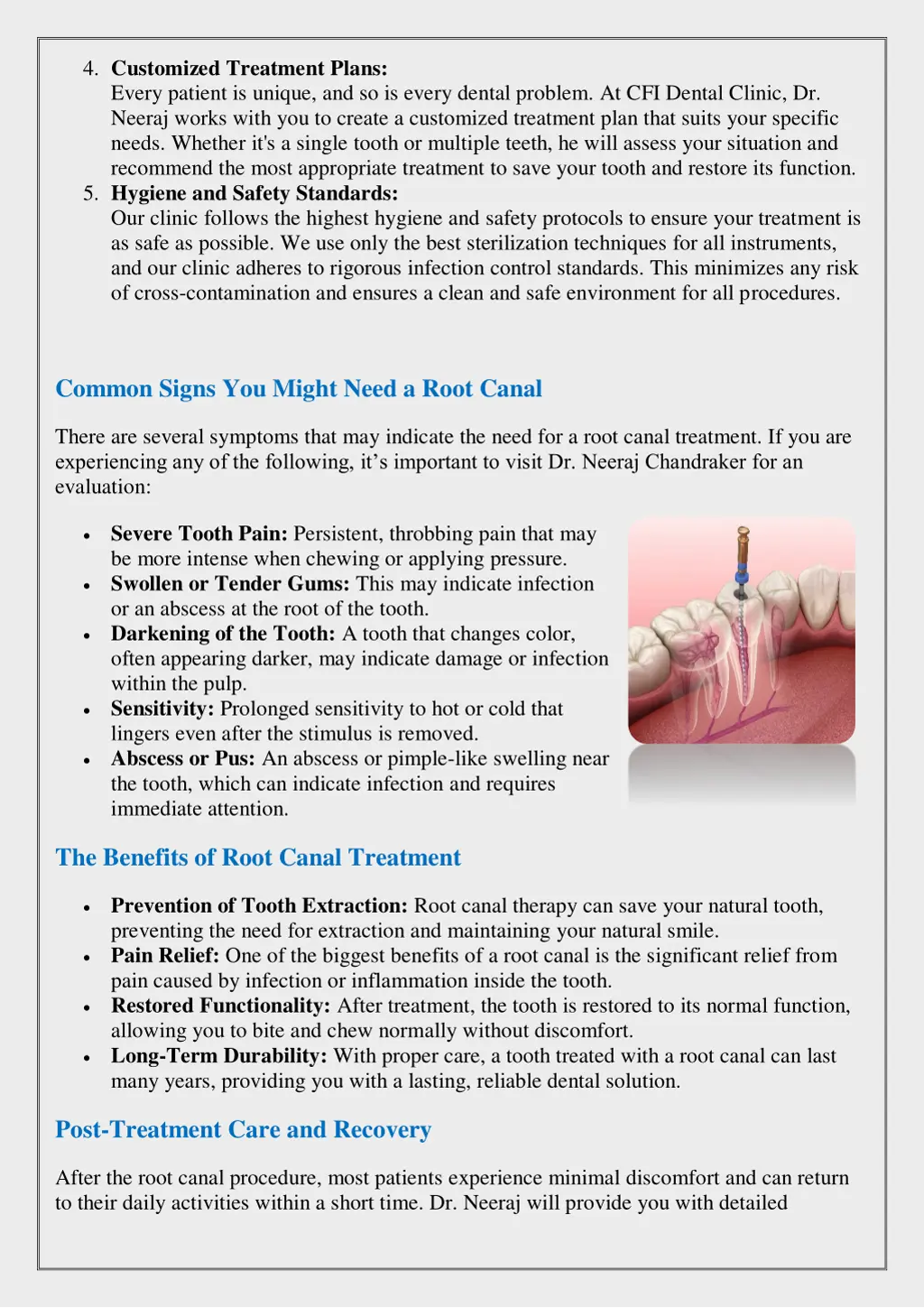 4 customized treatment plans every patient