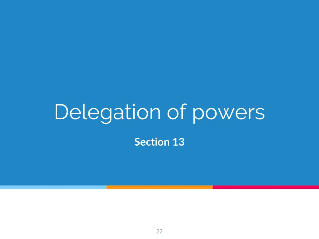 delegation of powers