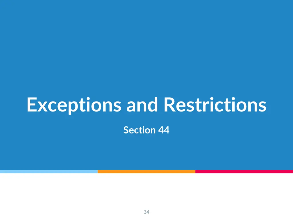 exceptions and restrictions