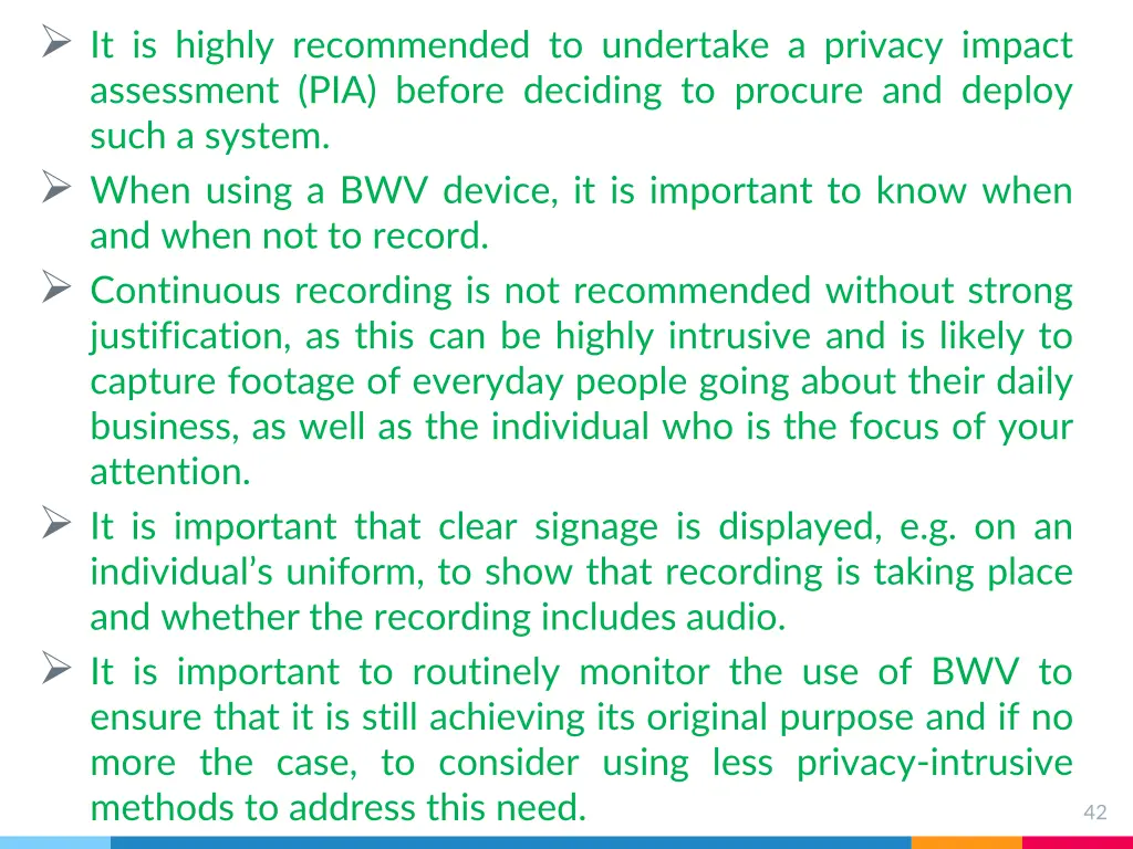 it is highly recommended to undertake a privacy