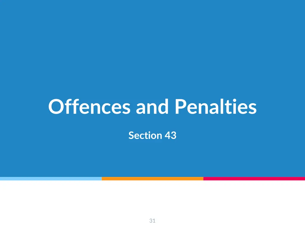 offences and penalties