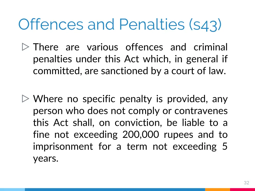 offences and penalties s43