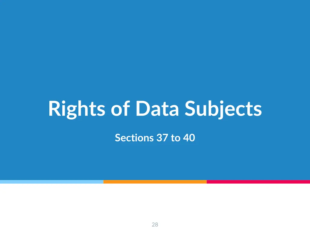 rights of data subjects