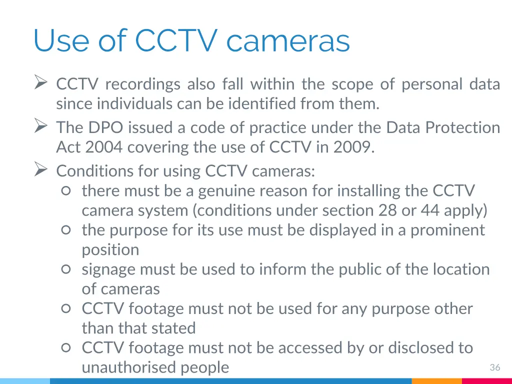 use of cctv cameras