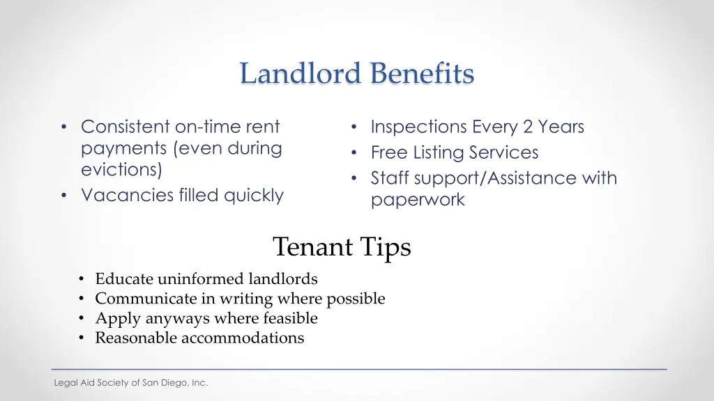 landlord benefits