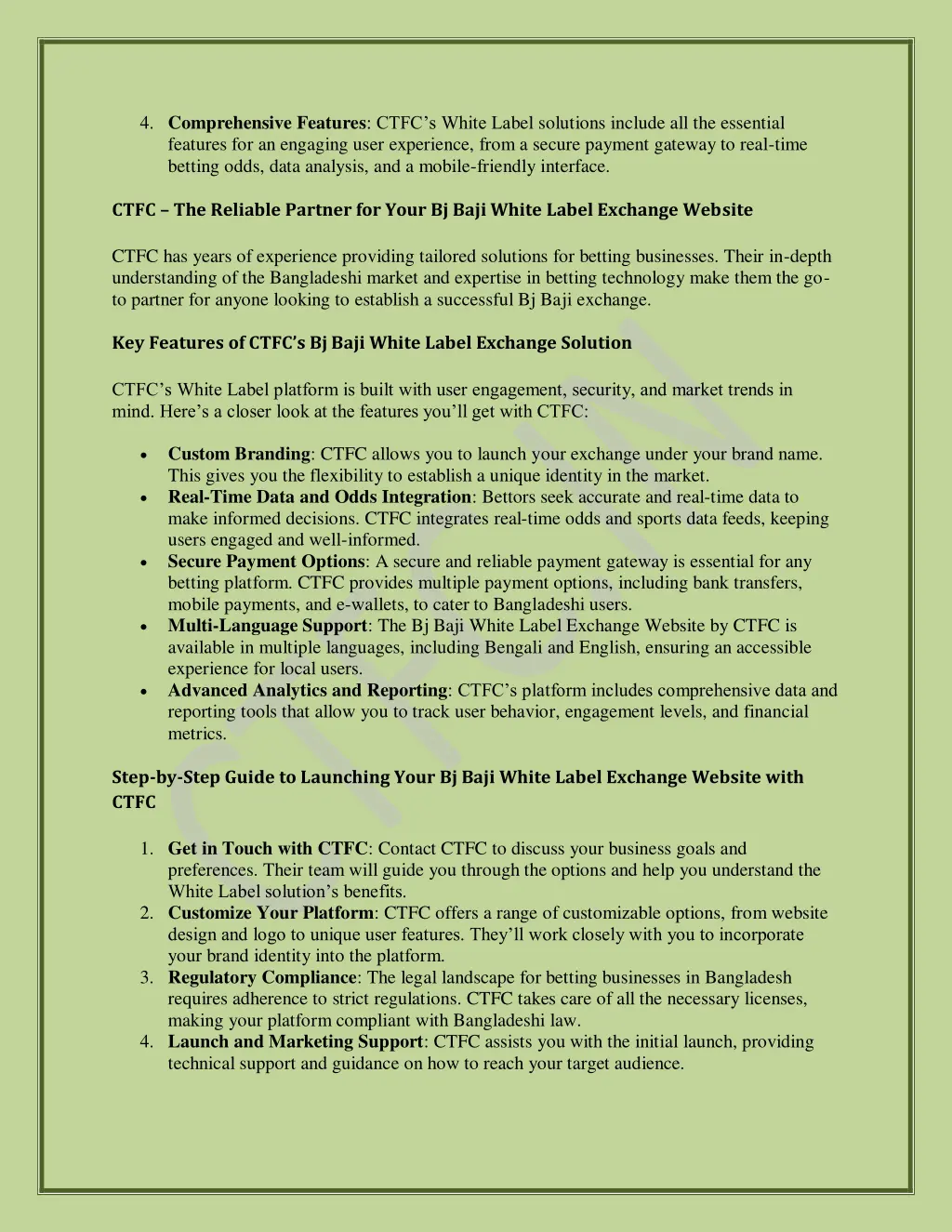 4 comprehensive features ctfc s white