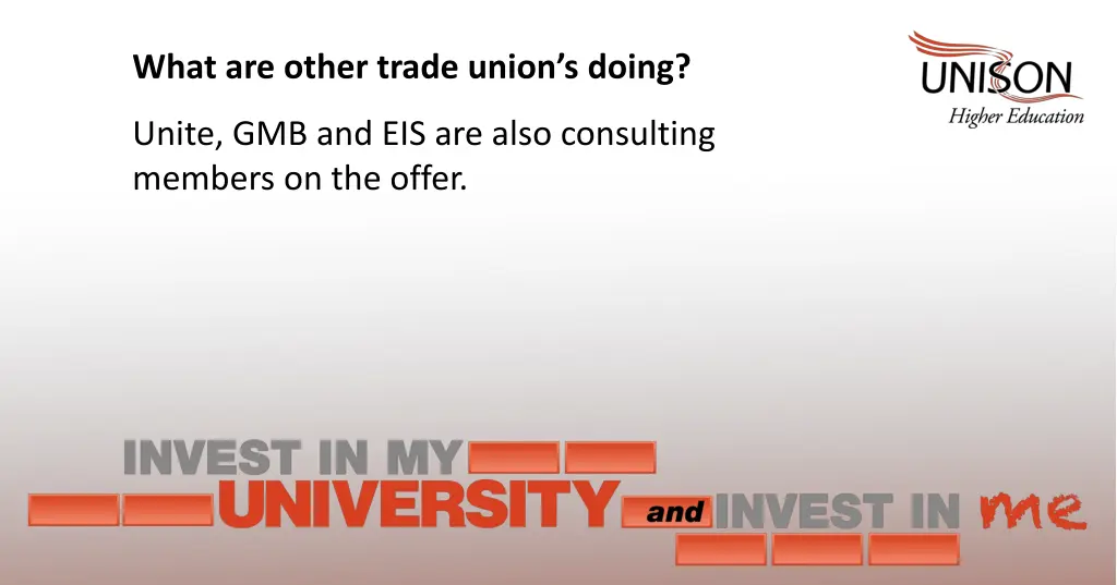 what are other trade union s doing