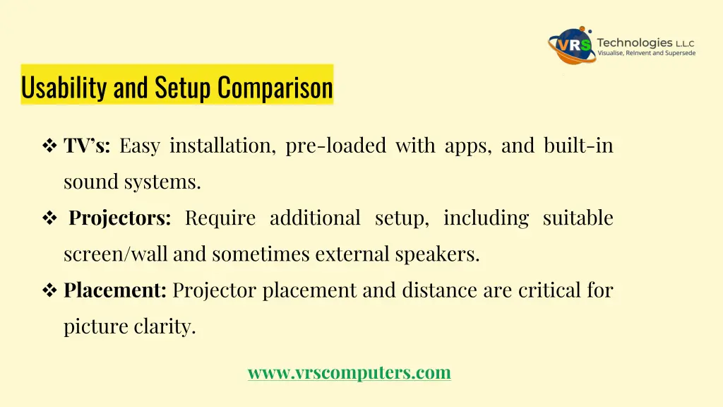 usability and setup comparison