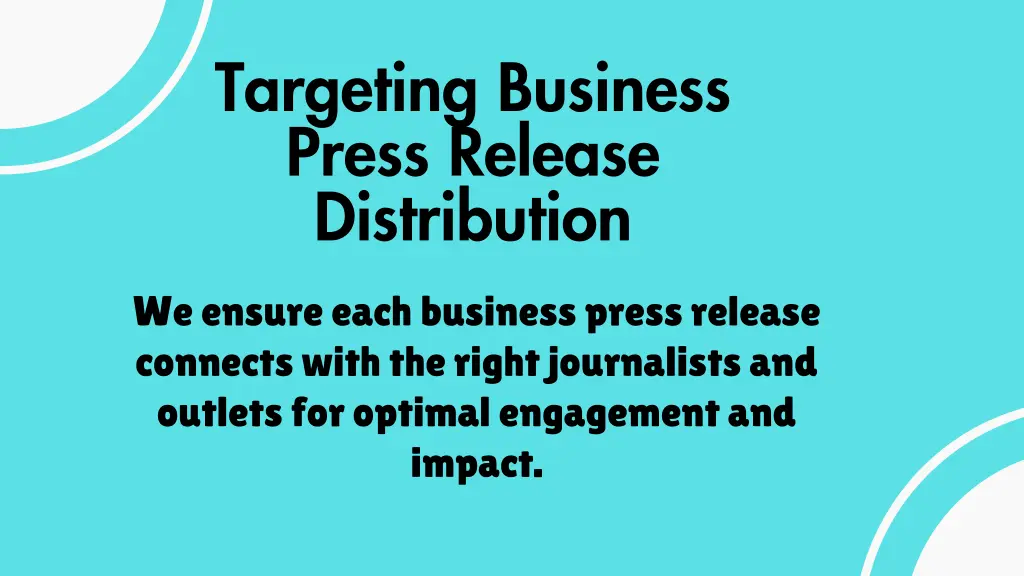 targeting business press release distribution