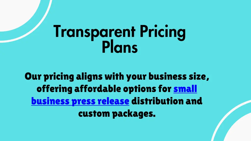 transparent pricing plans