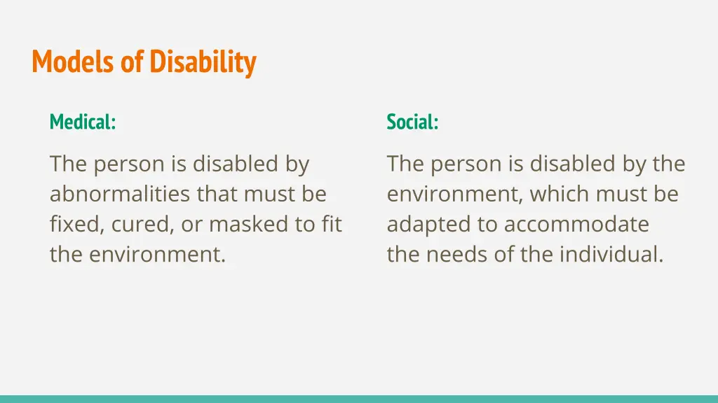 models of disability