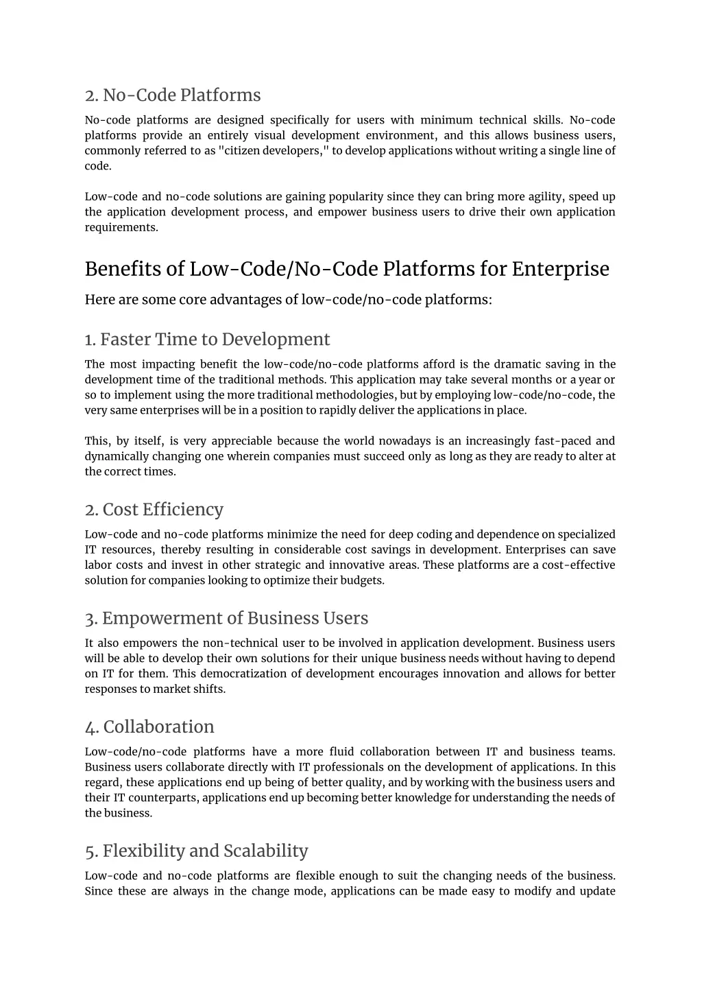 2 no code platforms