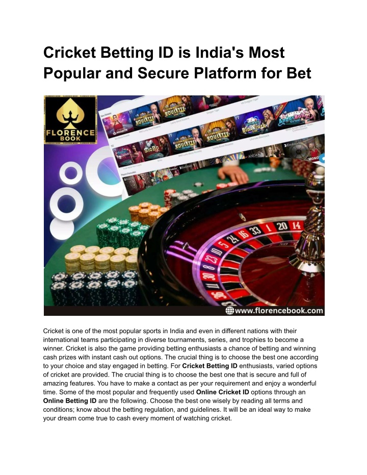 cricket betting id is india s most popular