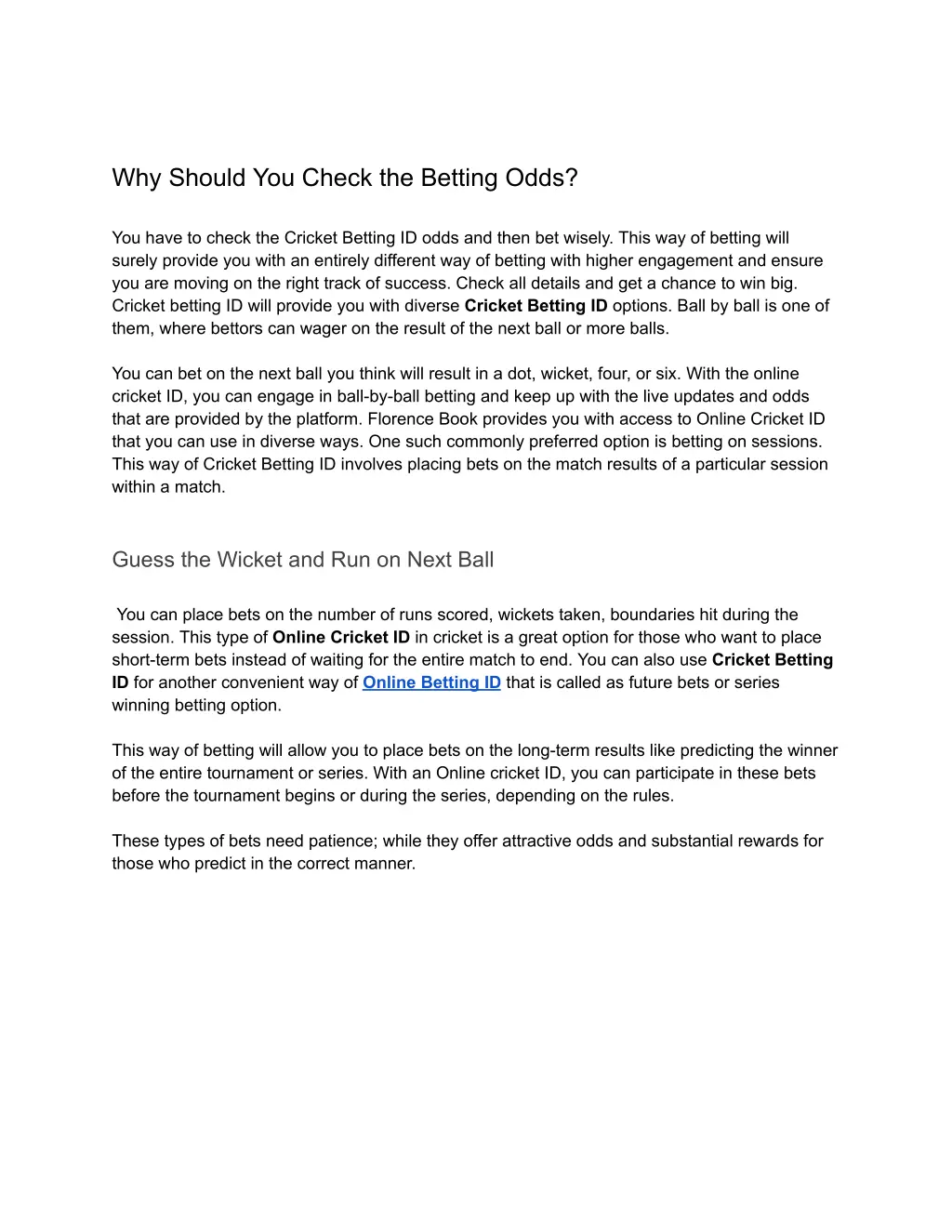 why should you check the betting odds