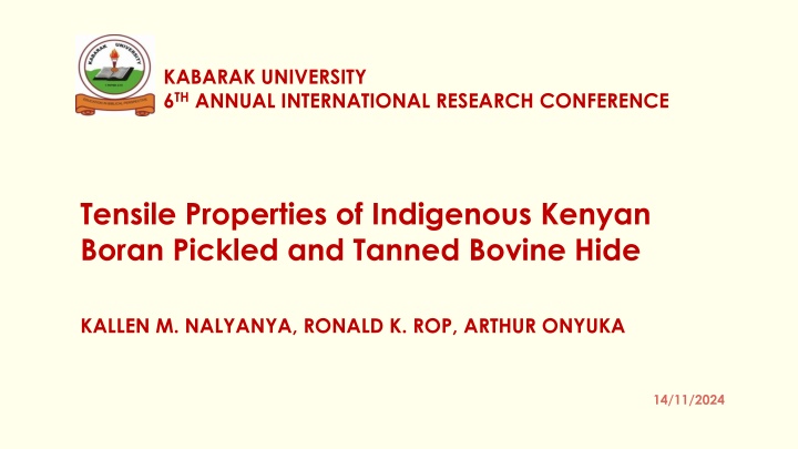 kabarak university 6 th annual international