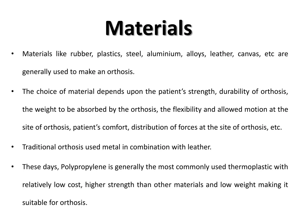 materials