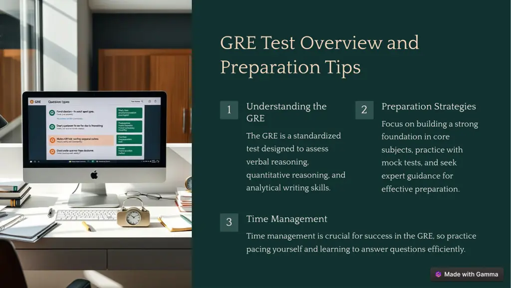 gre test overview and preparation tips