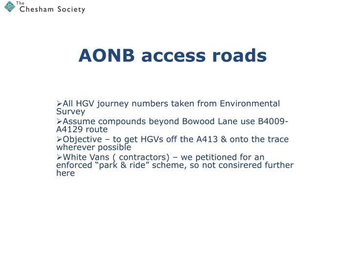 aonb access roads