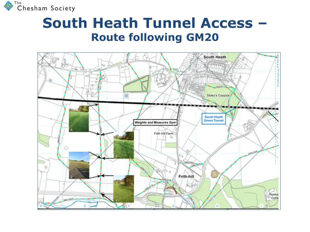 south heath tunnel access route following gm20