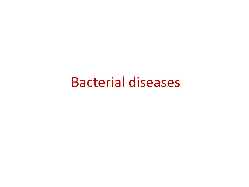 bacterial diseases