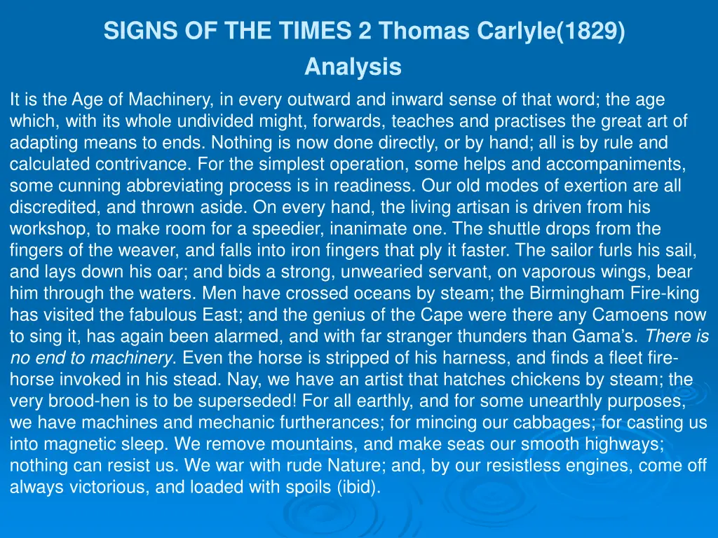 signs of the times 2 thomas carlyle 1829 analysis 1