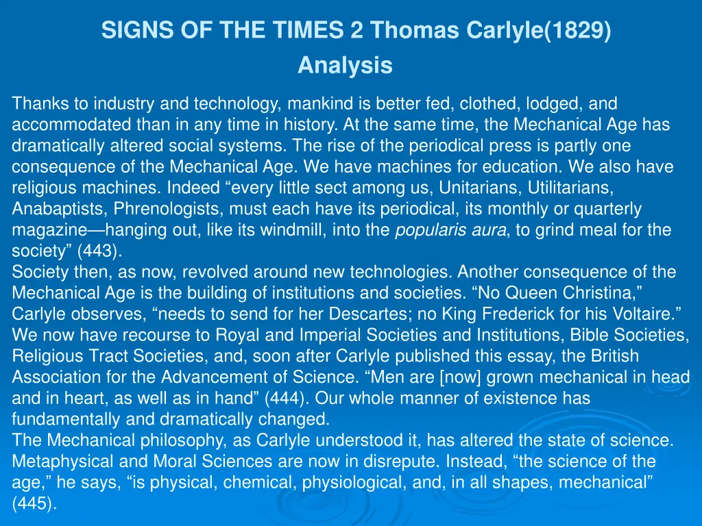 signs of the times 2 thomas carlyle 1829 analysis 2