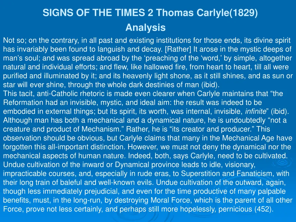 signs of the times 2 thomas carlyle 1829 analysis 4