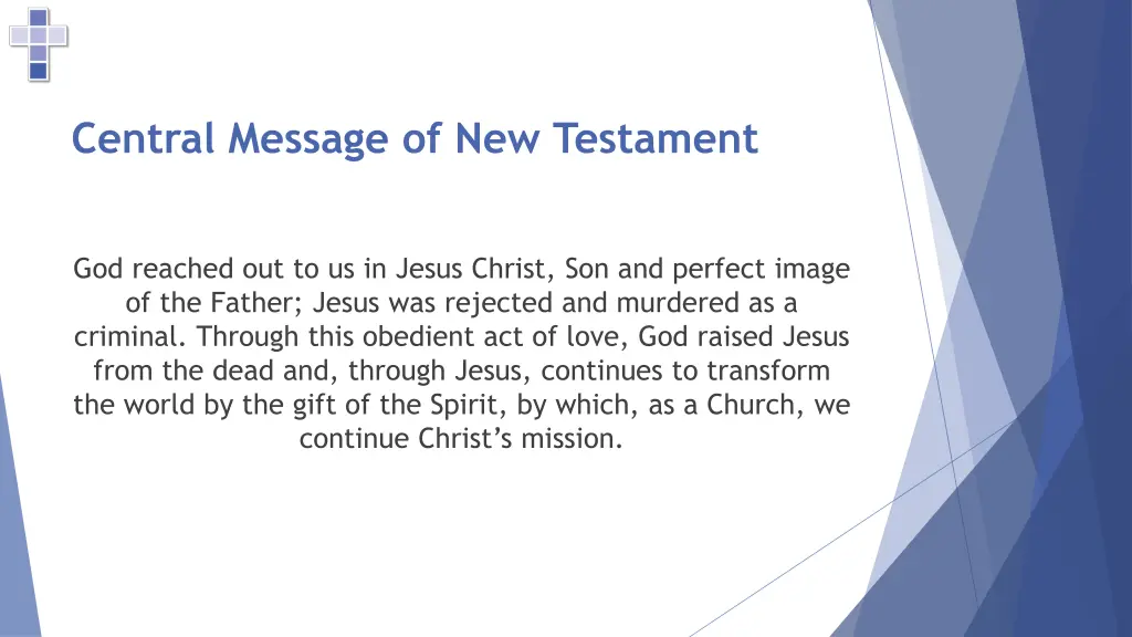 central message of new testament