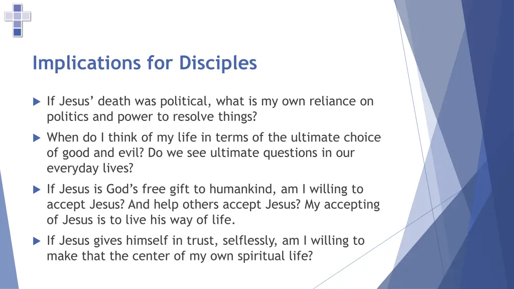 implications for disciples