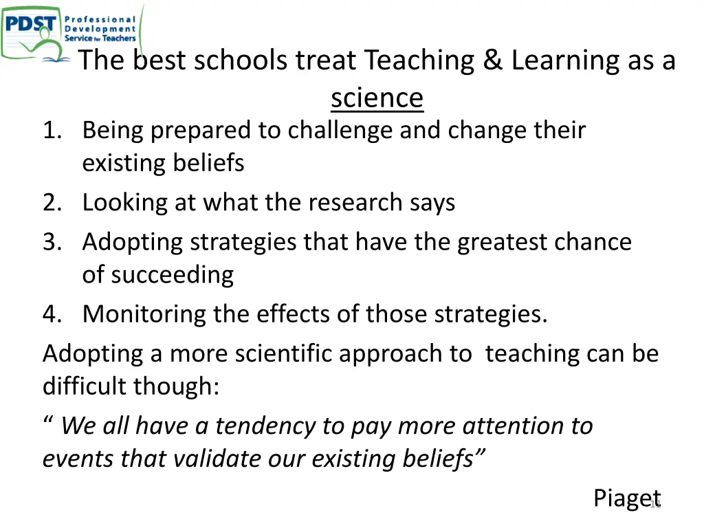 the best schools treat teaching learning