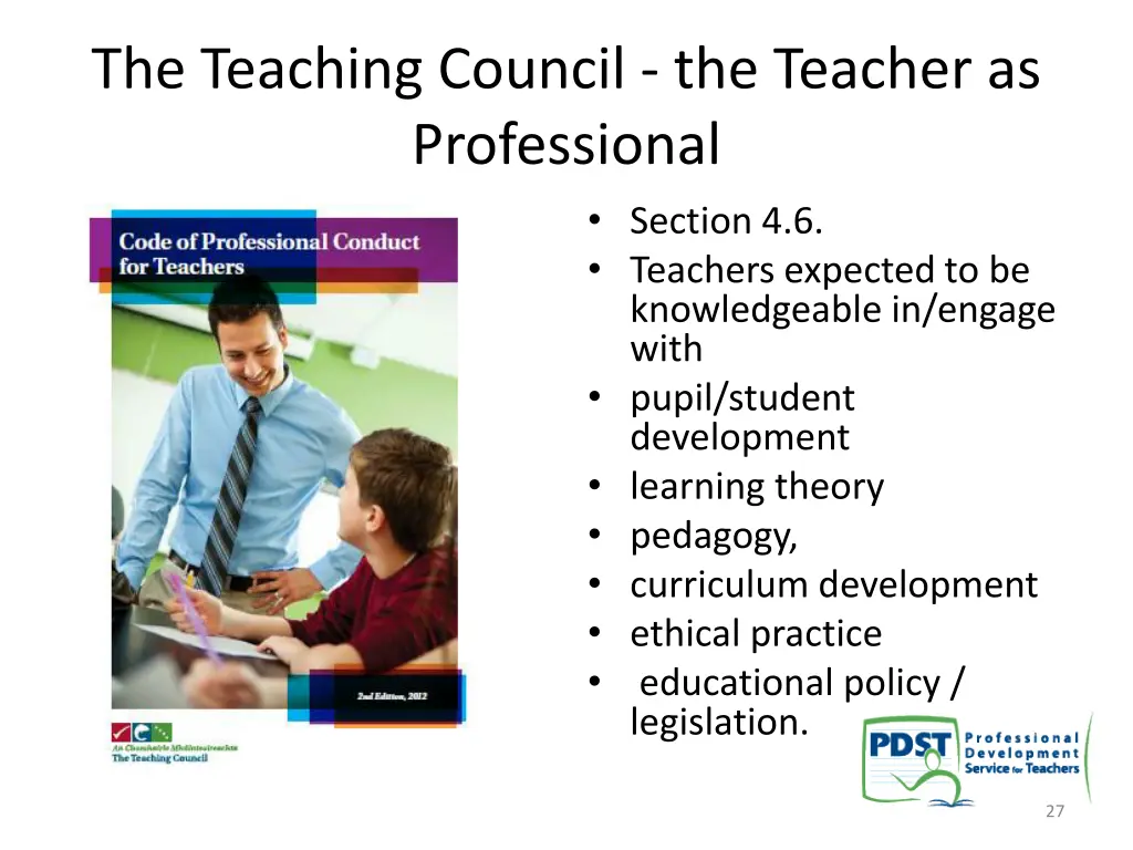 the teaching council the teacher as professional