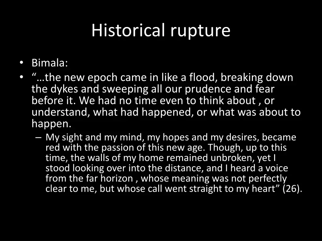 historical rupture