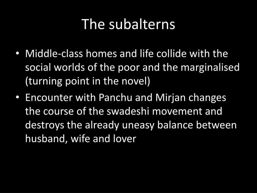 the subalterns