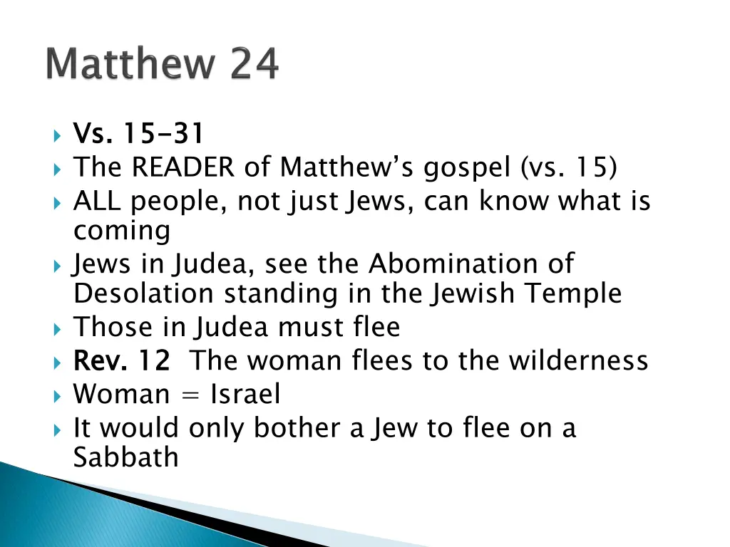 vs 15 the reader of matthew s gospel