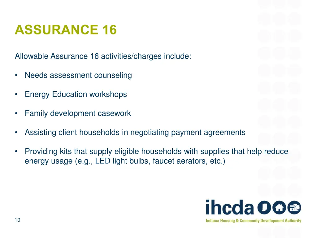 assurance 16 1