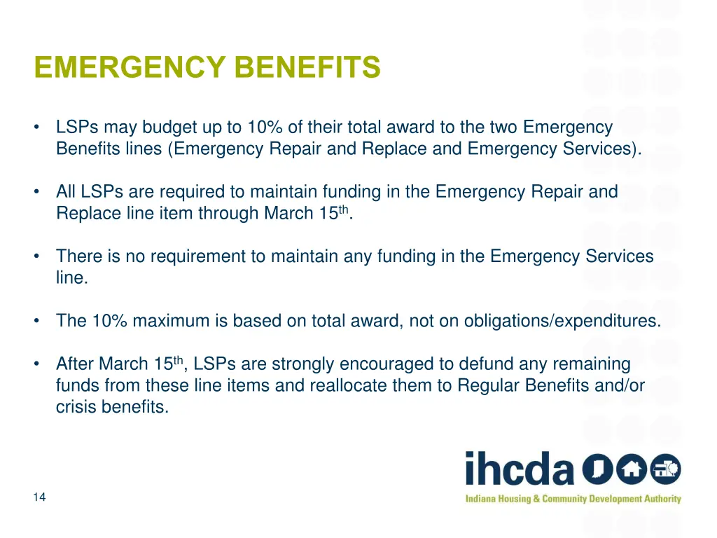 emergency benefits