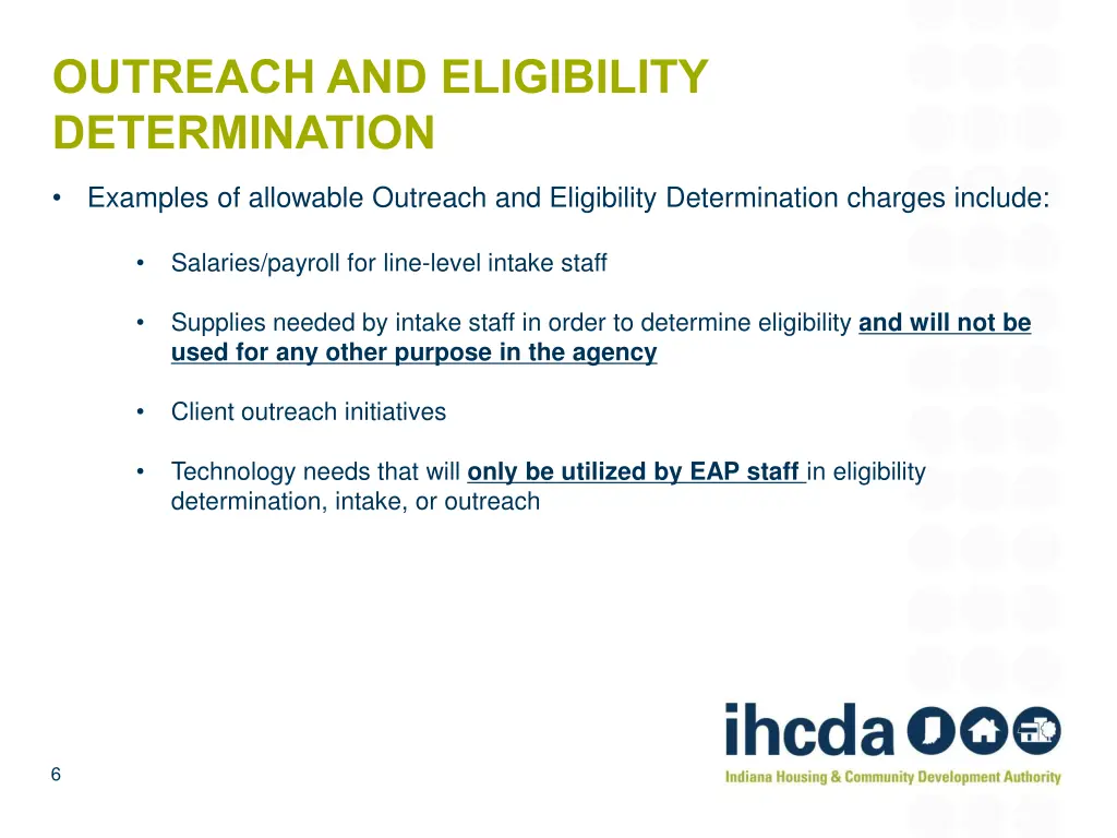 outreach and eligibility determination 1