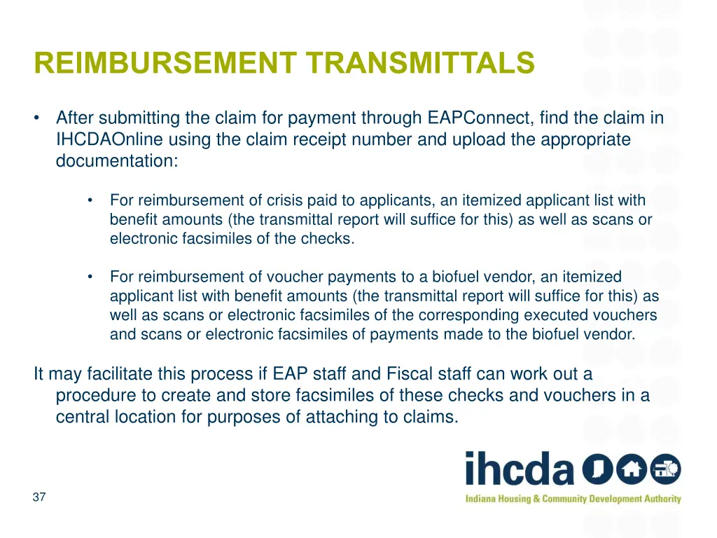 reimbursement transmittals 2