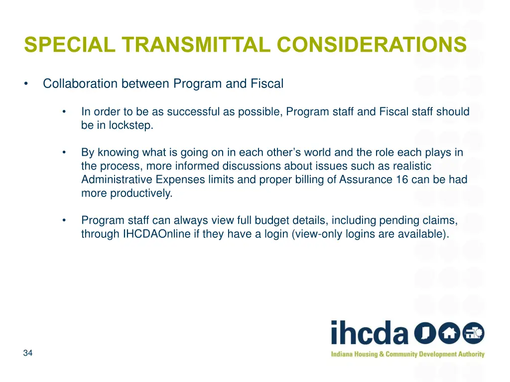 special transmittal considerations 3