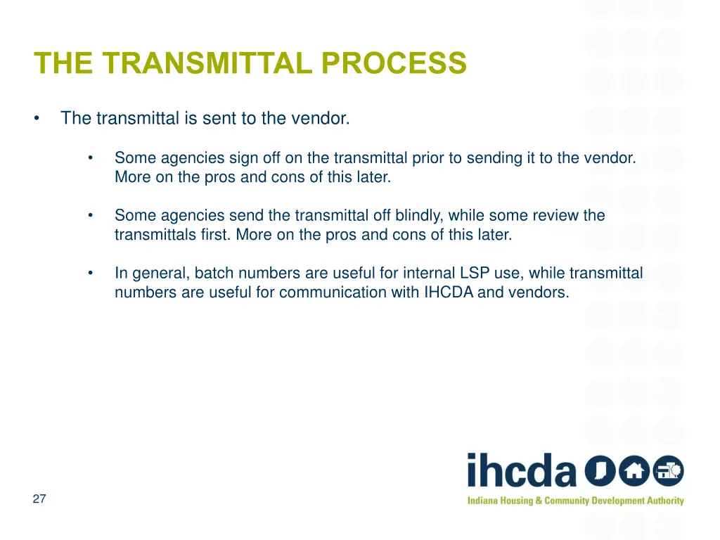 the transmittal process 1