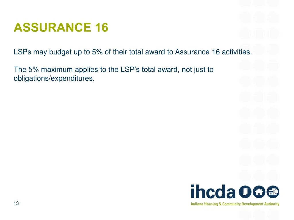 assurance 16 3