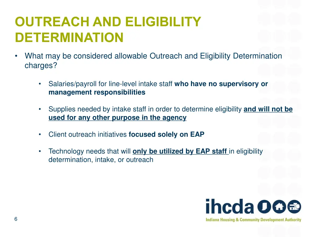 outreach and eligibility determination 1