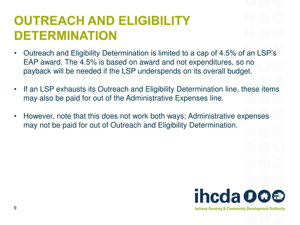 outreach and eligibility determination 4